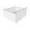 Tiroir pour lit mi-hauteur bas ANNIE - MDF, blanc