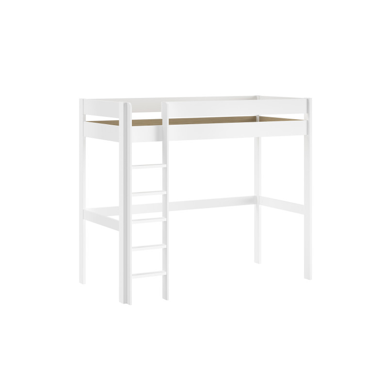 Lit mezzanine ANNIE 90 x 200 cm - Pin scandinave, blanc