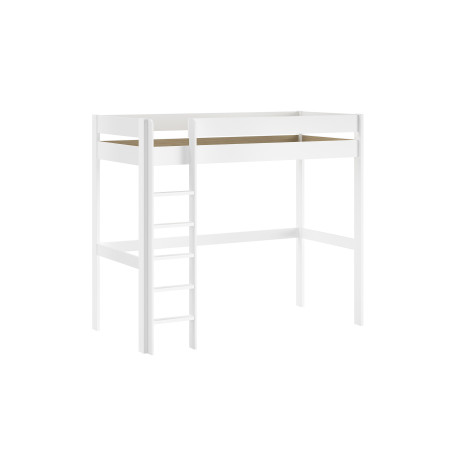 Lit mezzanine ANNIE 90 x 200 cm - Pin scandinave, blanc