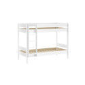 Lit superposé (h 160 cm) ANNIE 90 x 200 cm - Pin scandinave, blanc