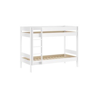 Lit superposé (h 160 cm) ANNIE 90 x 200 cm - Pin scandinave, blanc