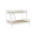 Lit de famille + ANNIE 140 x 200 cm - Pin scandinave, blanc