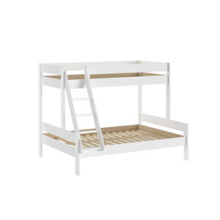 Lit de famille + ANNIE 140 x 200 cm - Pin scandinave, blanc