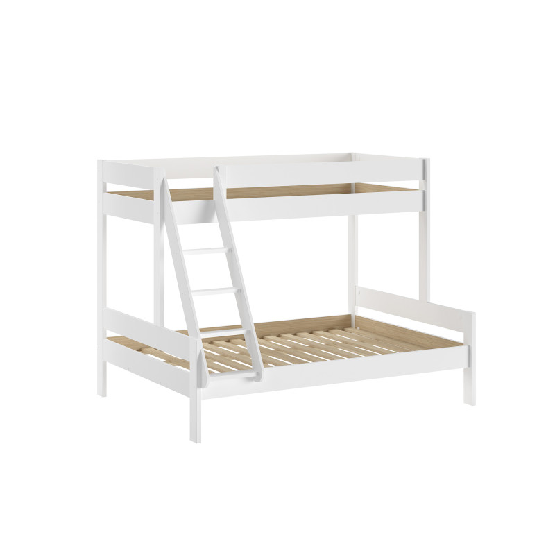 Lit de famille + ANNIE 140 x 200 cm - Pin scandinave, blanc