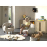Ensemble mini canapé simple et mini canapé double TITOUAN - Métal, beige