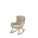 Chaise à bascule mini bouclé davis TITOUAN - Métal, beige
