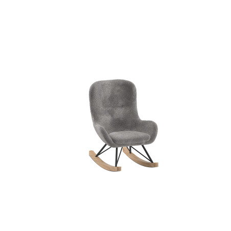 Chaise à bascule mini bouclé TITOUAN - Métal, anthracite