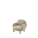 Sofa simple mini bouclé davis TITOUAN - Mousse, beige