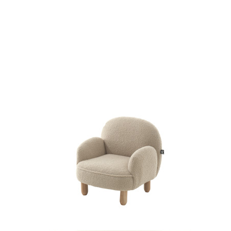 Sofa simple mini bouclé davis TITOUAN - Mousse, beige