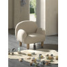 Sofa simple mini bouclé davis TITOUAN - Mousse, beige