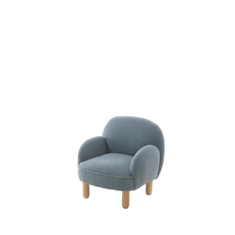 Sofa simple mini bouclé davis TITOUAN - Mousse, bleu