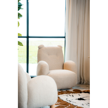 Sofa ours mini bouclé davis TITOUAN - Mousse, beige