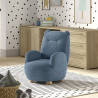 Sofa ours mini bouclé davis TITOUAN - Mousse, bleu
