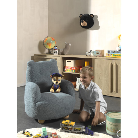 Sofa ours mini bouclé davis TITOUAN - Mousse, bleu