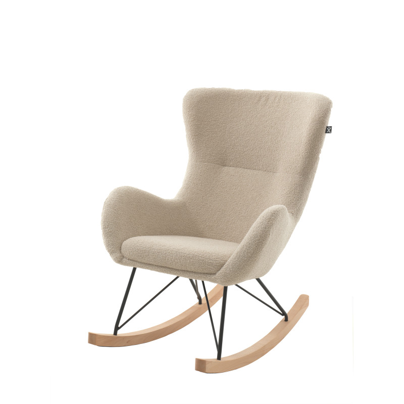 Chaise à bascule maxi bouclé davis TITOUAN - Métal, beige