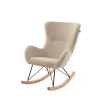 Chaise à bascule maxi bouclé davis TITOUAN - Métal, beige