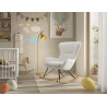 Chaise à bascule maxi bouclé TITOUAN - Métal, blanc