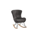 Chaise à bascule maxi bouclé TITOUAN - Métal, anthracite