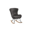 Chaise à bascule maxi bouclé TITOUAN - Métal, anthracite