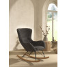 Chaise à bascule maxi bouclé TITOUAN - Métal, anthracite