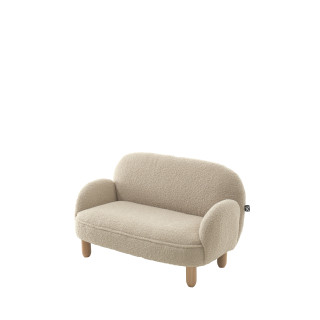 Sofa double mini bouclé davis TITOUAN - Mousse, beige