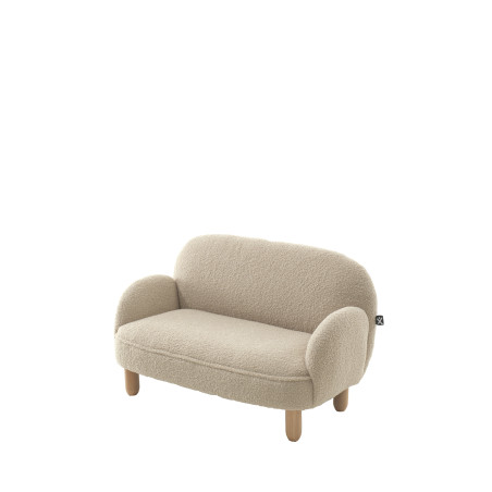 Sofa double mini bouclé davis TITOUAN - Mousse, beige