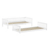 Lit superposé BALTHAZAR 90 x 200 cm - Pin massif, blanc