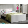 Lit CAPUCINE 120 x 200 cm - MDF, blanc