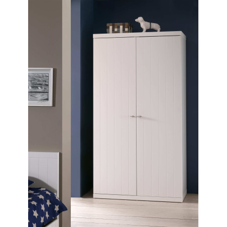 Armoire 2 portes CAPUCINE - MDF, blanc