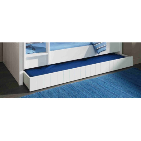 Lit gigogne CAPUCINE 90 x 190 cm - MDF, blanc
