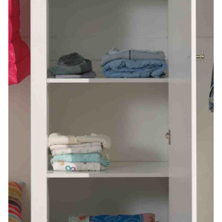 Armoire 3 portes étagère supplémentaire (2 pcs) CAPUCINE - Panneaux de particules, blanc