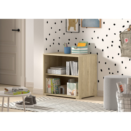 Bibliothèque pour lit pour mi-hauteur COLIN - Panneaux de particules, chêne