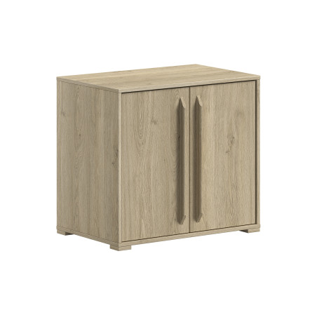 Commode 2 portes lit pour mi-hauteur COLIN - Panneaux de particules, chêne