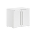 Commode 2 portes pour lit mi-hauteur COLIN - Panneaux de particules, blanc