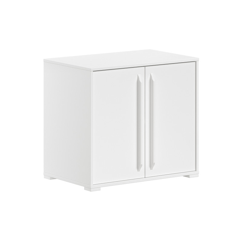 Commode 2 portes pour lit mi-hauteur COLIN - Panneaux de particules, blanc