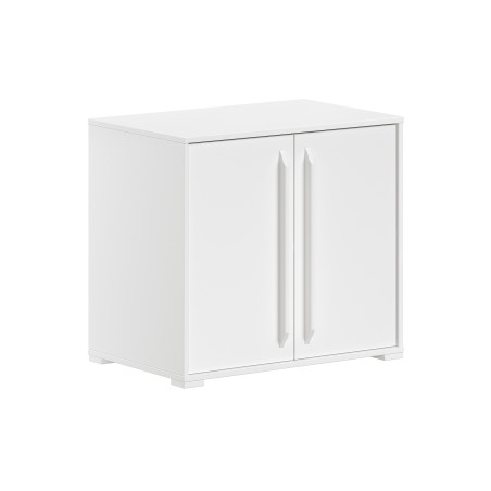 Commode 2 portes pour lit mi-hauteur COLIN - Panneaux de particules, blanc