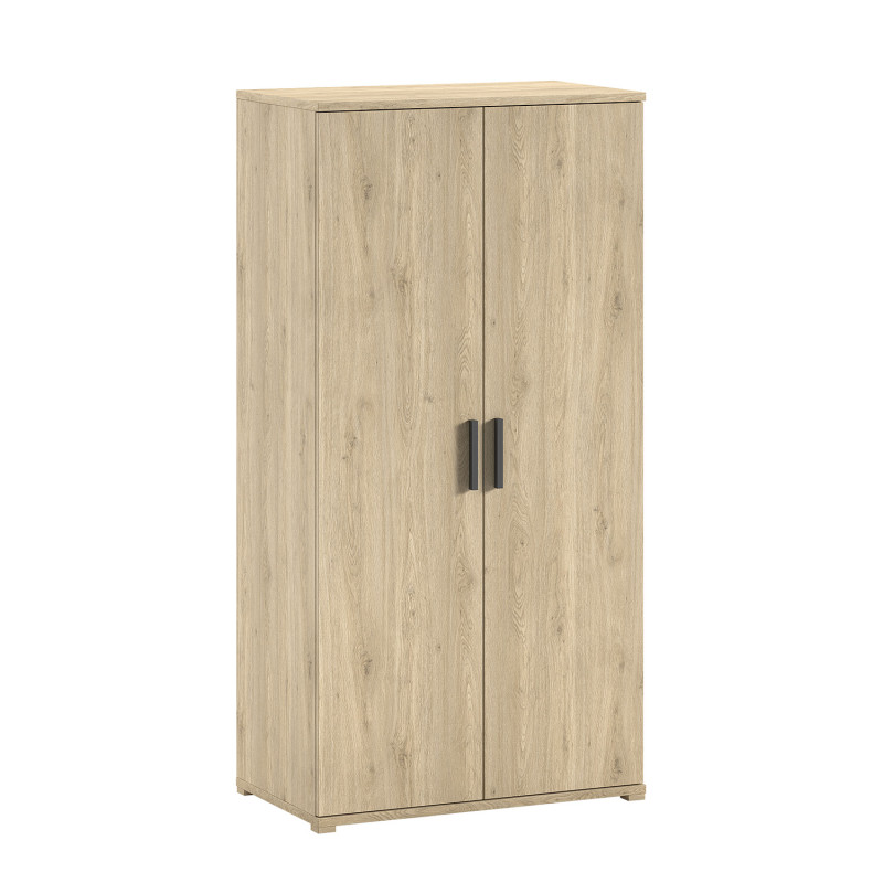Armoire 2 portes COLIN - Panneaux de particules, chêne