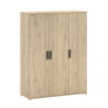 Armoire 3 portes COLIN - Panneaux de particules, chêne