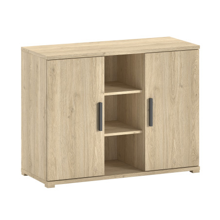 Commode 2 portes COLIN - Panneaux de particules, chêne