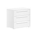 Commode 3 tiroirs pour lit mi-hauteur COLIN - Panneaux de particules, blanc