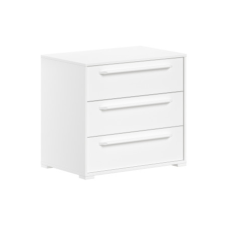 Commode 3 tiroirs pour lit mi-hauteur COLIN - Panneaux de particules, blanc