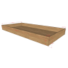 Lit gigogne COLIN 90 x 190 cm - Panneaux de particules, chêne
