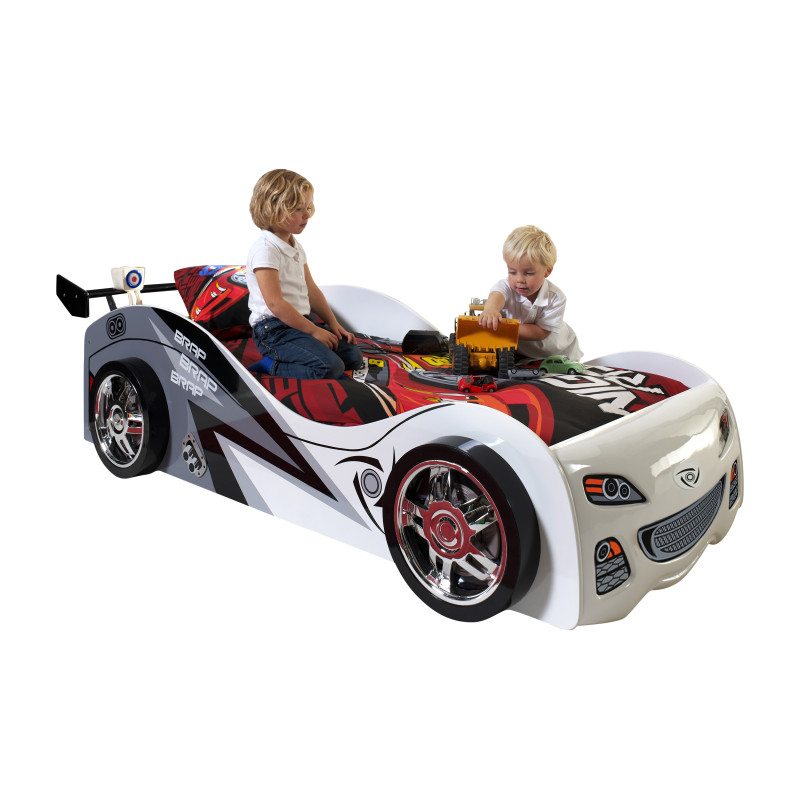 Lit brap brap lit TOMBO 90 x 200 cm - MDF, blanc