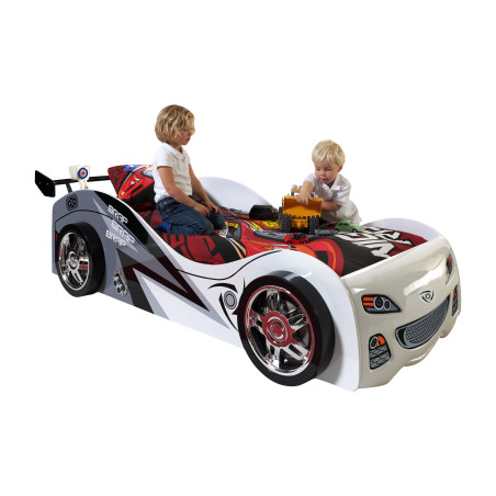 Lit brap brap lit TOMBO 90 x 200 cm - MDF, blanc