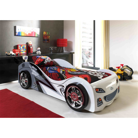 Lit brap brap lit TOMBO 90 x 200 cm - MDF, blanc