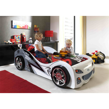 Lit brap brap lit TOMBO 90 x 200 cm - MDF, blanc