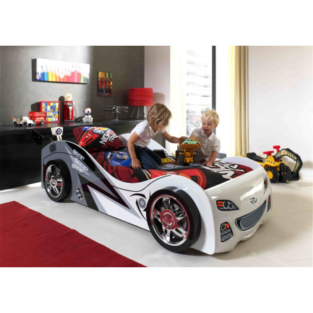 Lit brap brap lit TOMBO 90 x 200 cm - MDF, blanc
