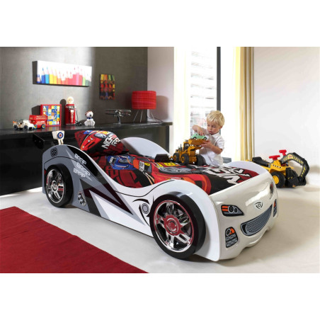 Lit brap brap lit TOMBO 90 x 200 cm - MDF, blanc