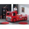 Lit fire truck lit TOMBO 90 x 200 cm - MDF, rouge