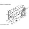 Lit superposé fire truck lit superposé TOMBO 90 x 200 cm - MDF, rouge